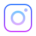 instagram icon in blue and purple